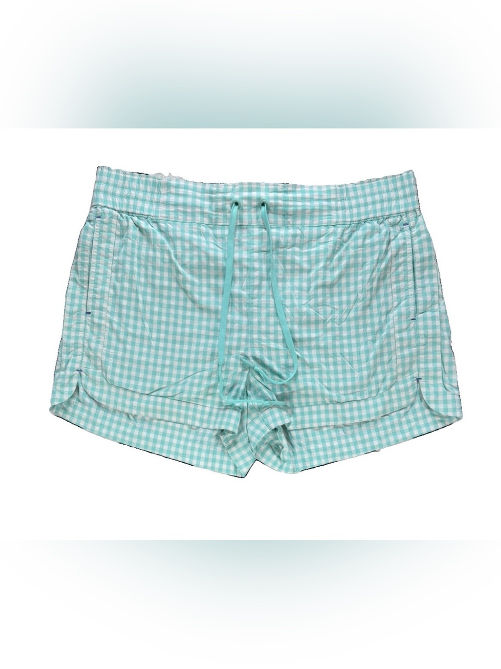 Vineyard Vines Women's Seersucker Harbor Shorts Women's Large Aqua Green Preppy